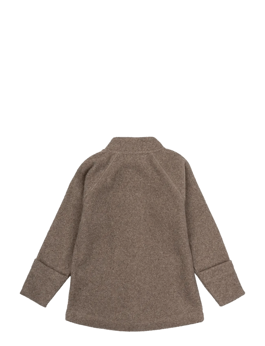 mikk-line - Cotton Fleece Baby Jacket - fleecejakker - melange denver - 1