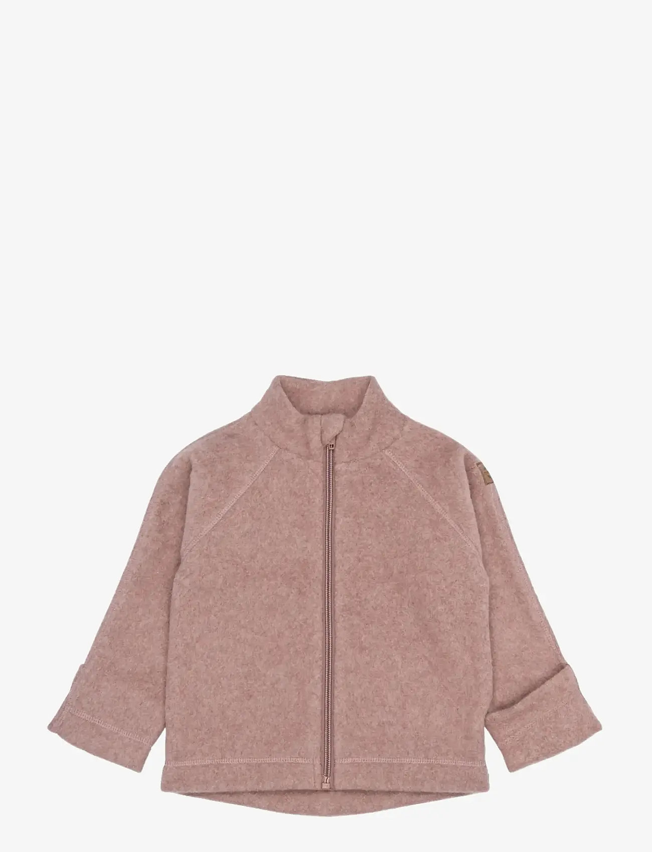 mikk-line - Cotton Fleece Jacket - fleecejackor - burlwood melange - 0