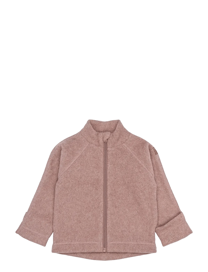 mikk-line - Cotton Fleece Jacket - fleecejackor - burlwood melange - 0