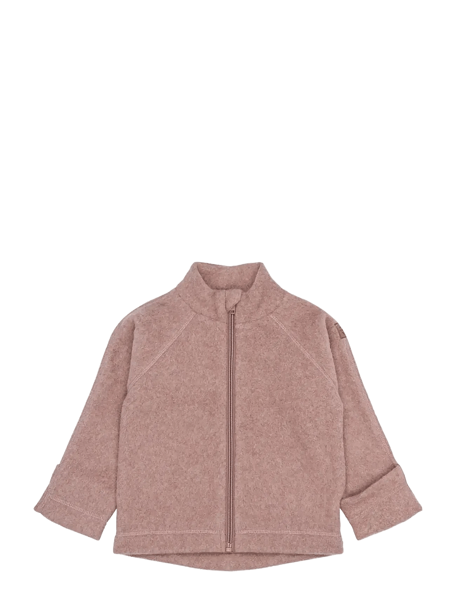 mikk-line - Cotton Fleece Jacket - fleecejacken - burlwood melange - 0