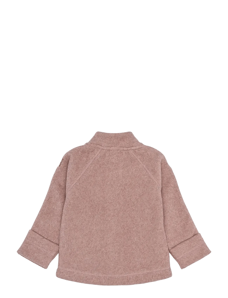 mikk-line - Cotton Fleece Jacket - fleecejackor - burlwood melange - 1