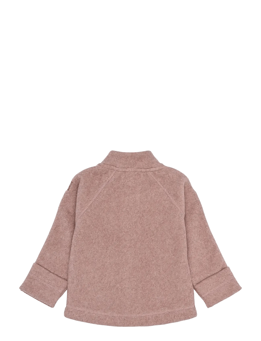 mikk-line - Cotton Fleece Jacket - fleecejacken - burlwood melange - 1