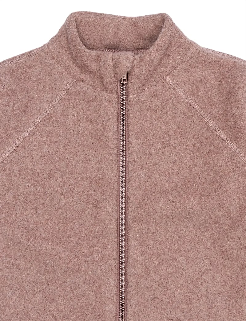 mikk-line - Cotton Fleece Jacket - fleecejackor - burlwood melange - 3