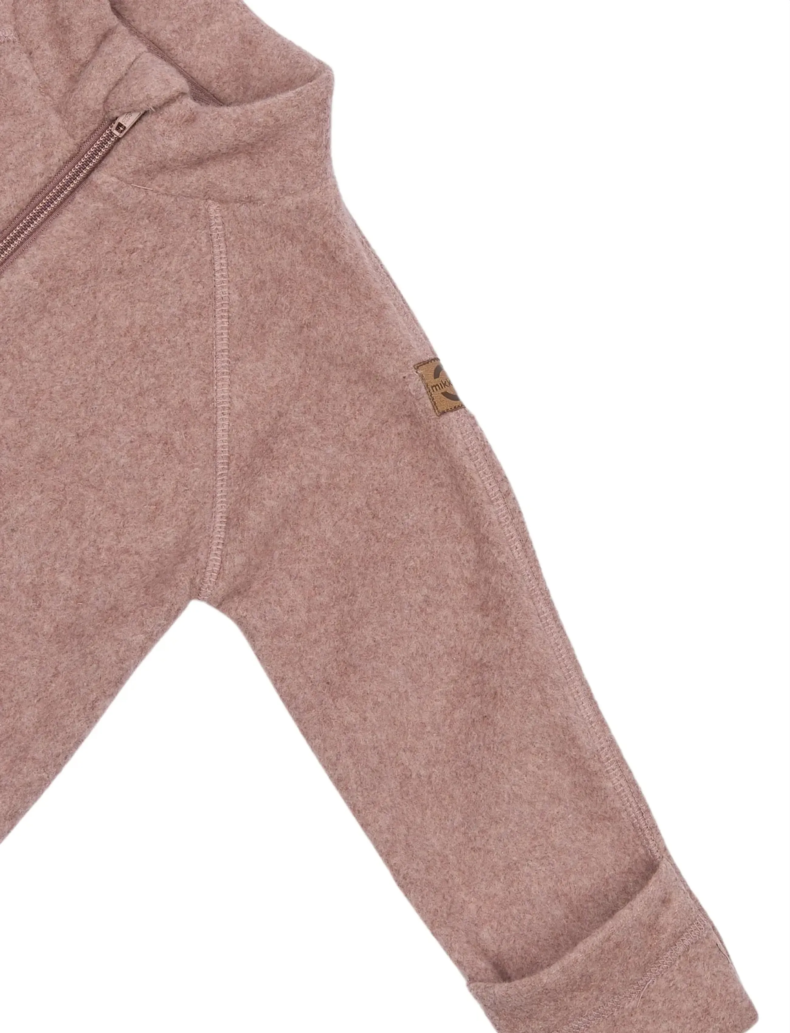 mikk-line - Cotton Fleece Jacket - fleecejacken - burlwood melange - 4