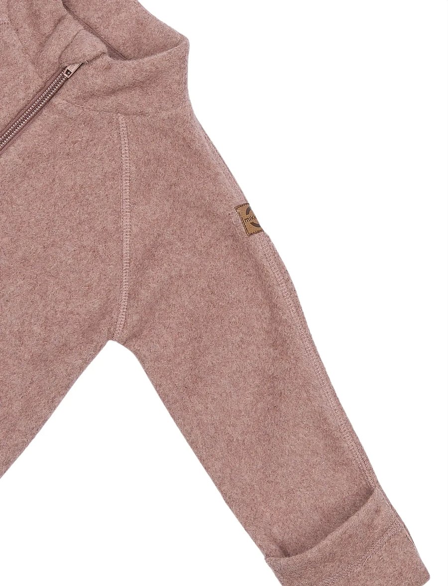 mikk-line - Cotton Fleece Jacket - fleecejacken - burlwood melange - 4