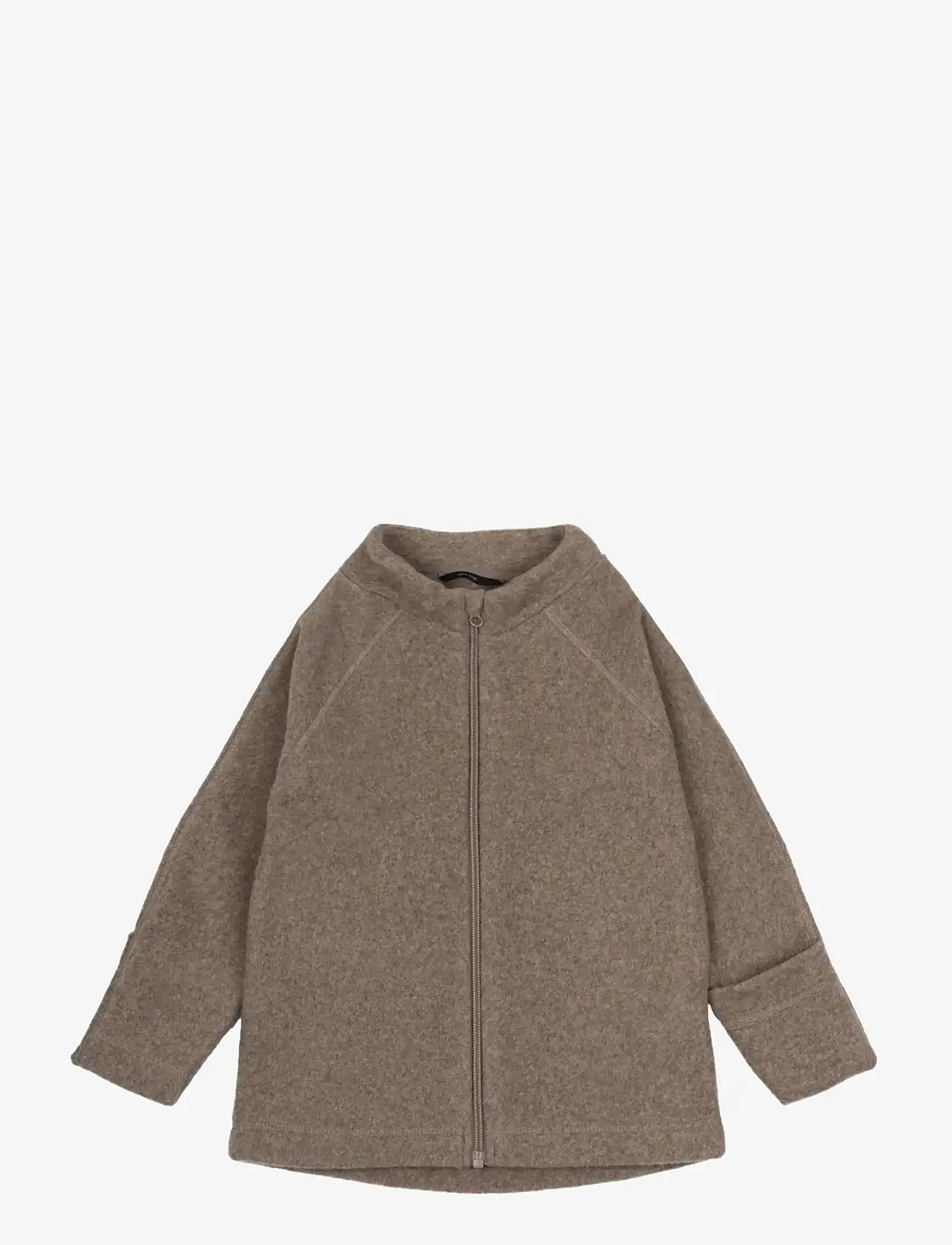 mikk-line - Cotton Fleece Jacket - fleecejackor - melange denver - 0