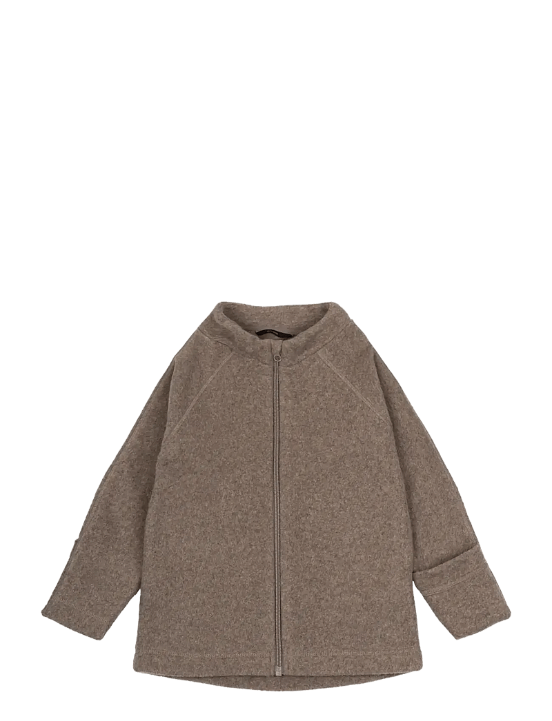 mikk-line - Cotton Fleece Jacket - fleecejackor - melange denver - 0