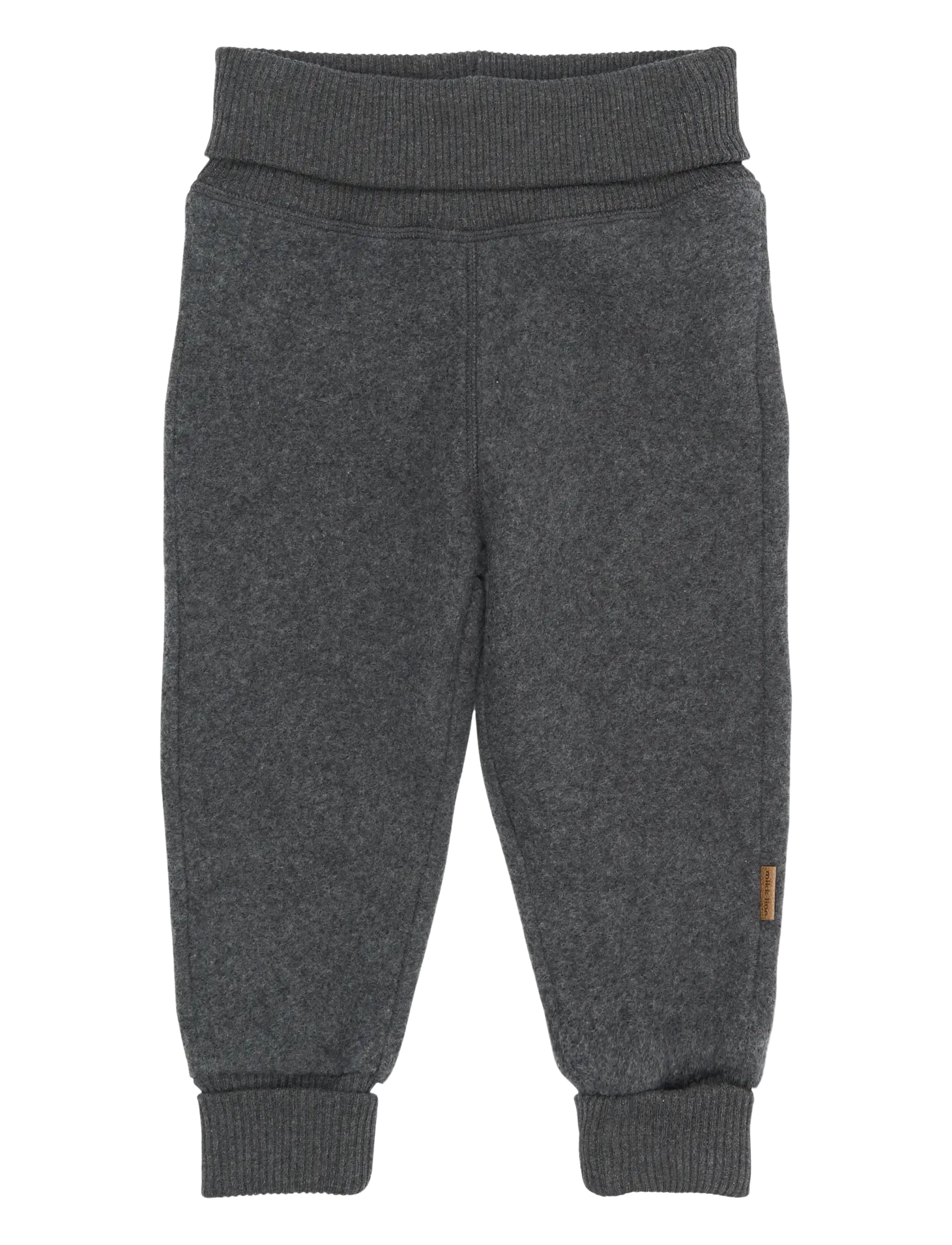 mikk-line Cotton Fleece Pants, Børn, Fleecebukser, Grå, Str: 104