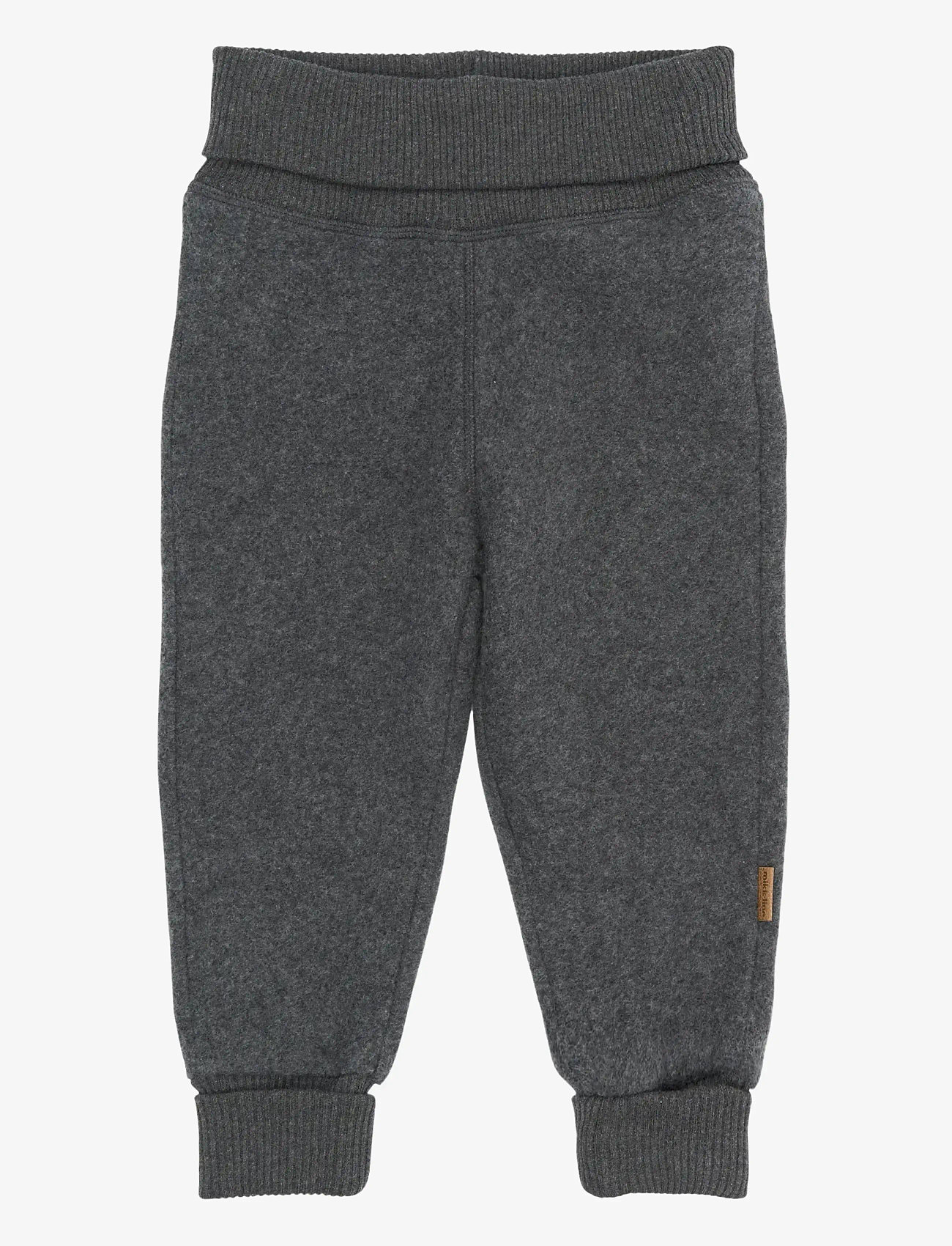 mikk-line - Cotton Fleece Pants - fleecebukser - anthracite melange - 0