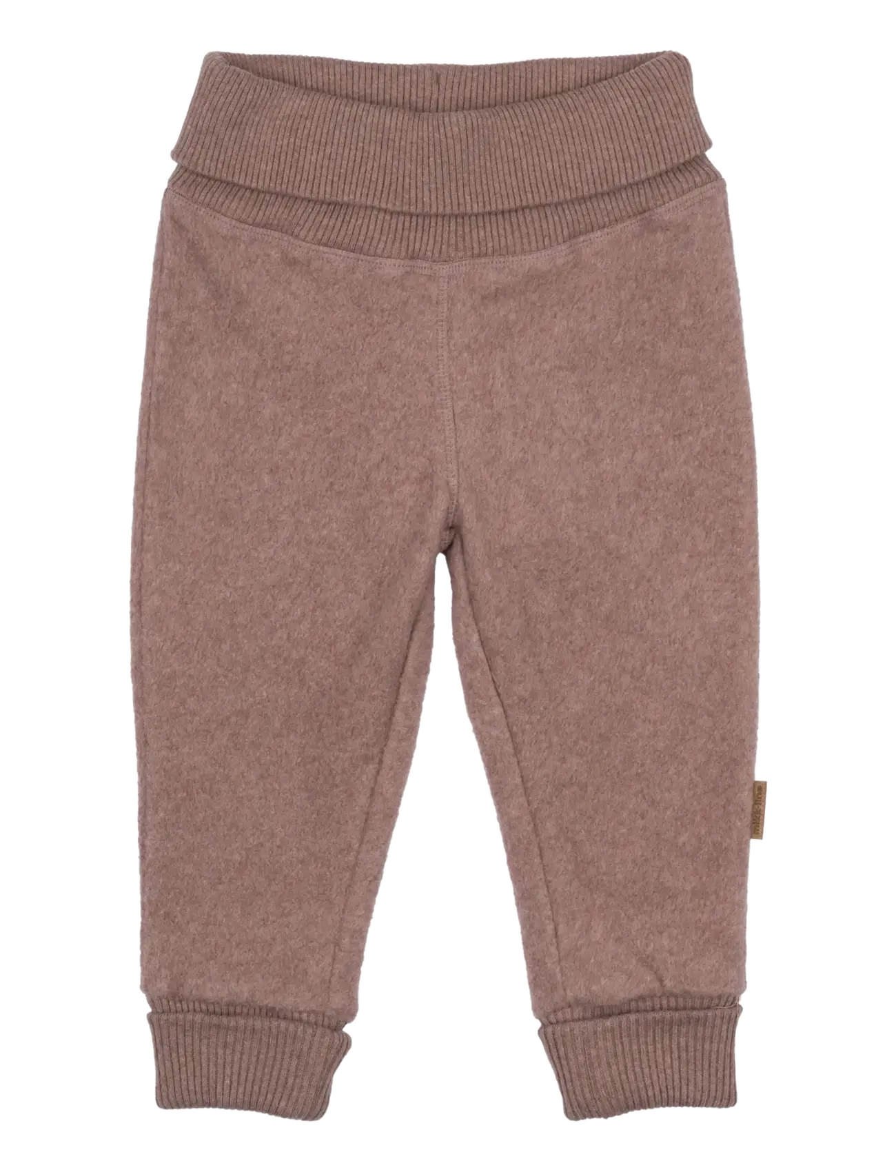 mikk-line Cotton Fleece Pants - Kläder - BURLWOOD MELANGE / pink/rose