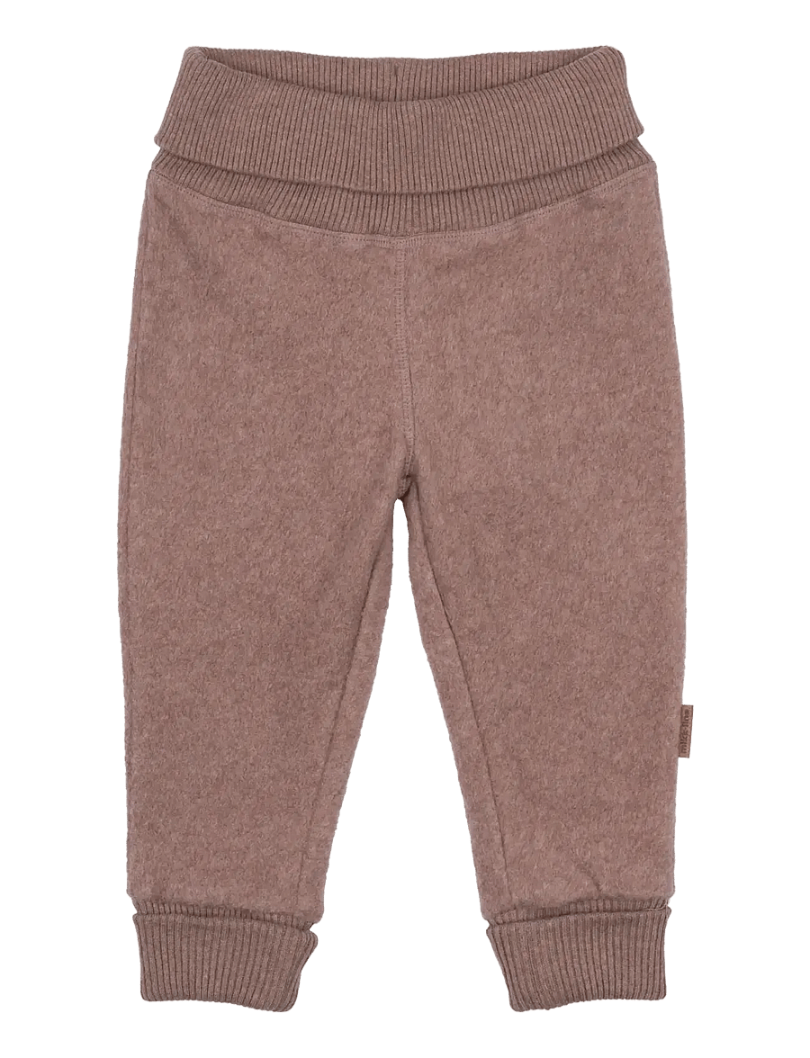 mikk-line - Cotton Fleece Pants - vilnonės kelnės - burlwood melange - 0