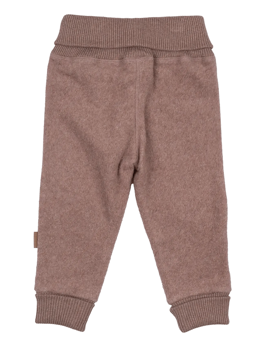 mikk-line - Cotton Fleece Pants - vilnonės kelnės - burlwood melange - 1