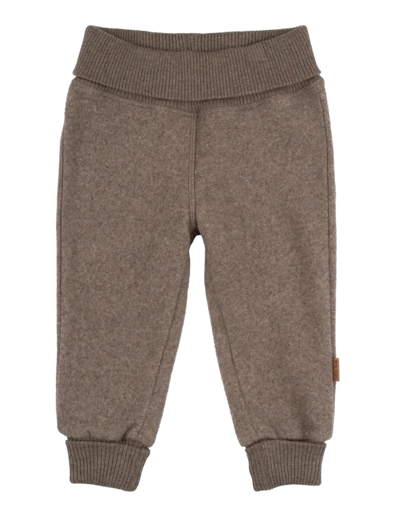 mikk-line Cotton Fleece Pants, Børn, Fleecebukser, Brun, Str: 56