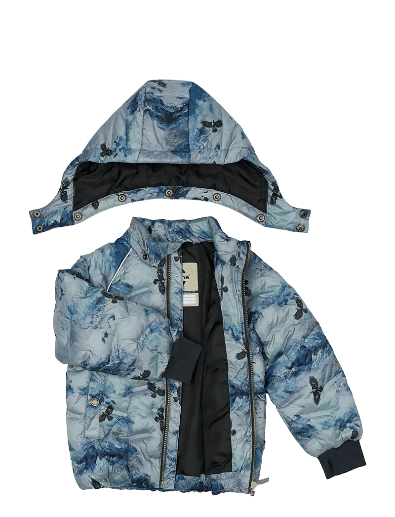 mikk-line - Puffer Jacket Aop Rec. - vinterjackor - blue nights - 2
