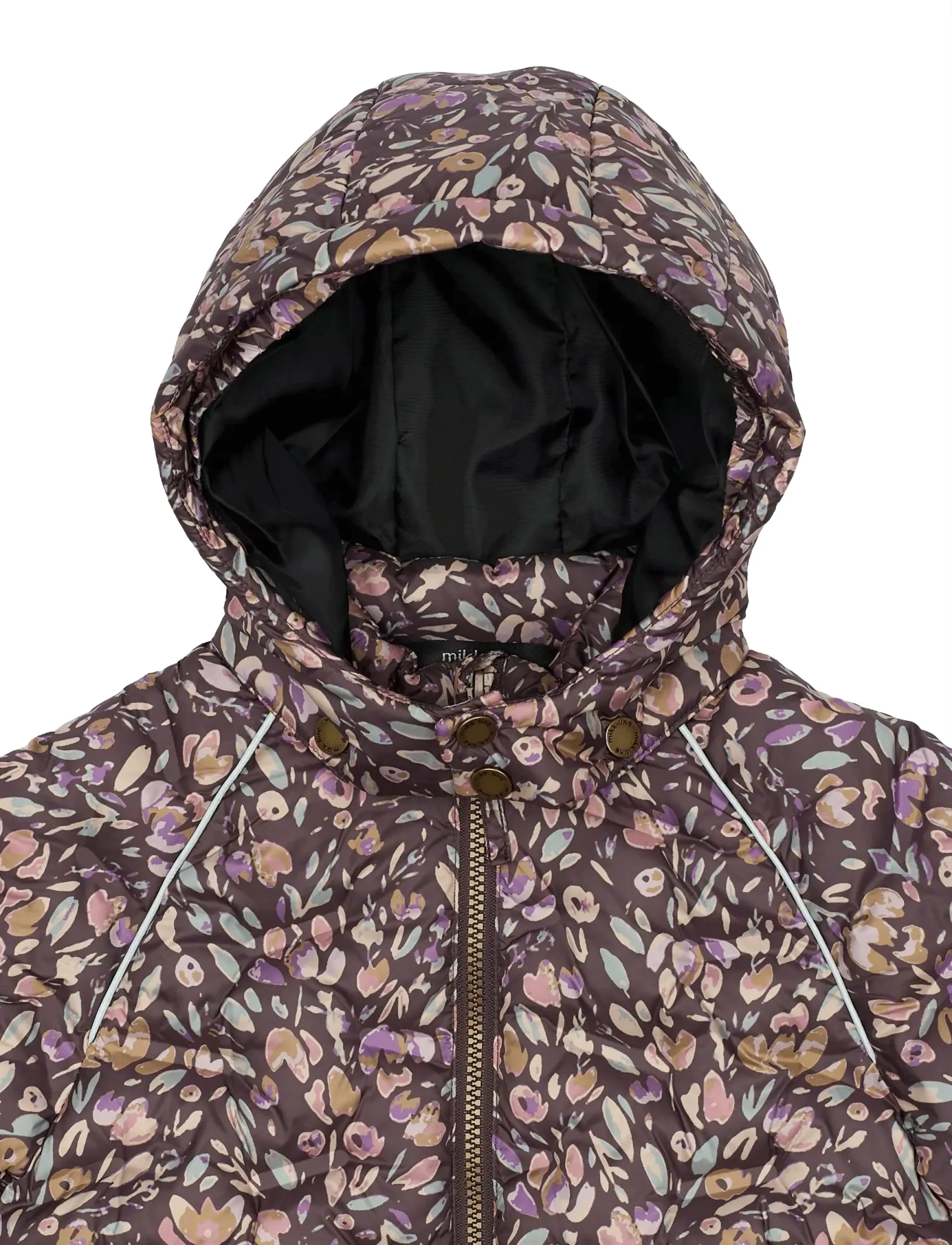 mikk-line - Puffer Jacket Aop - vinterjackor - raisin - 3