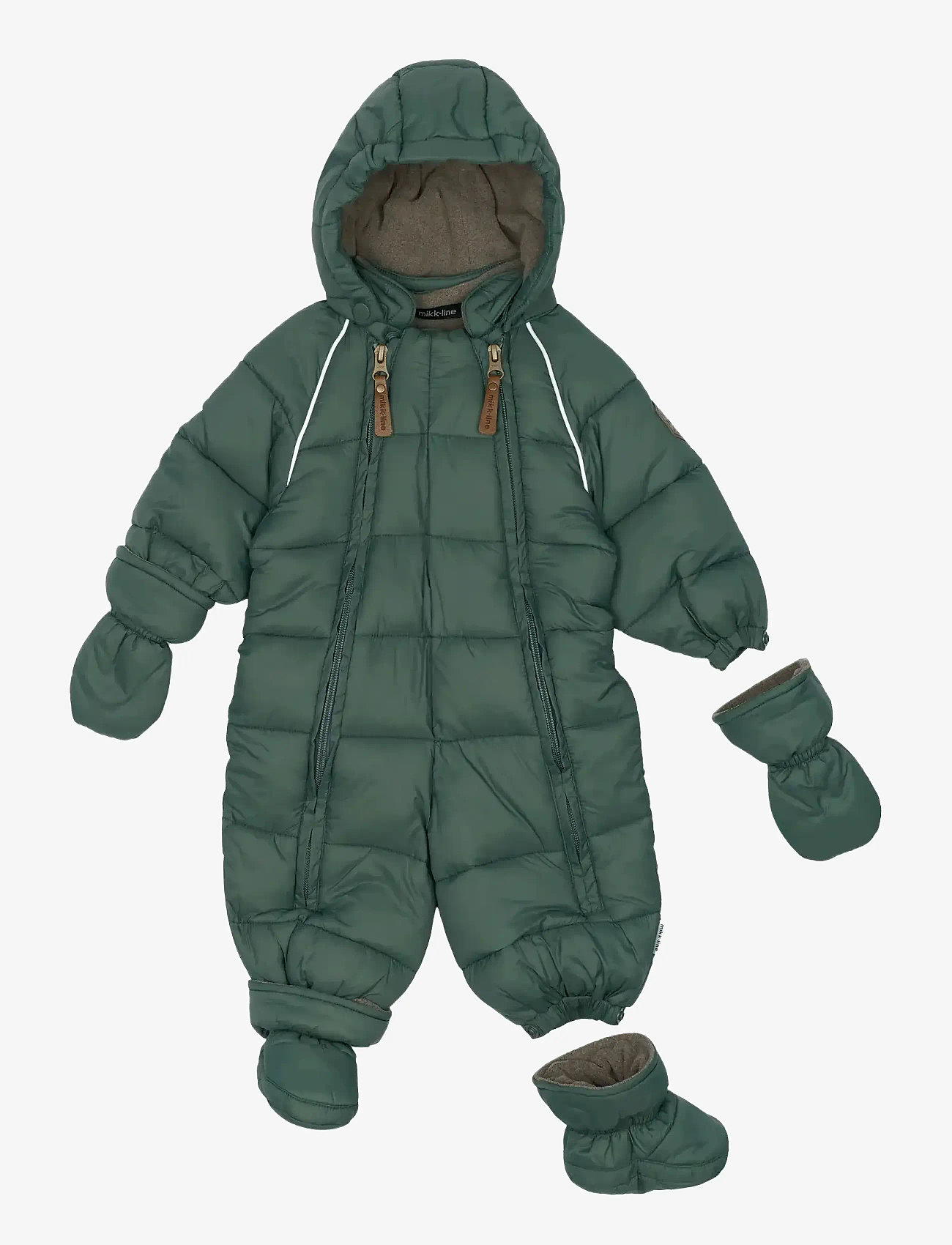 mikk-line - Puff Baby Suit w Acc Rec. - talvekombinesoon - balsam green - 3