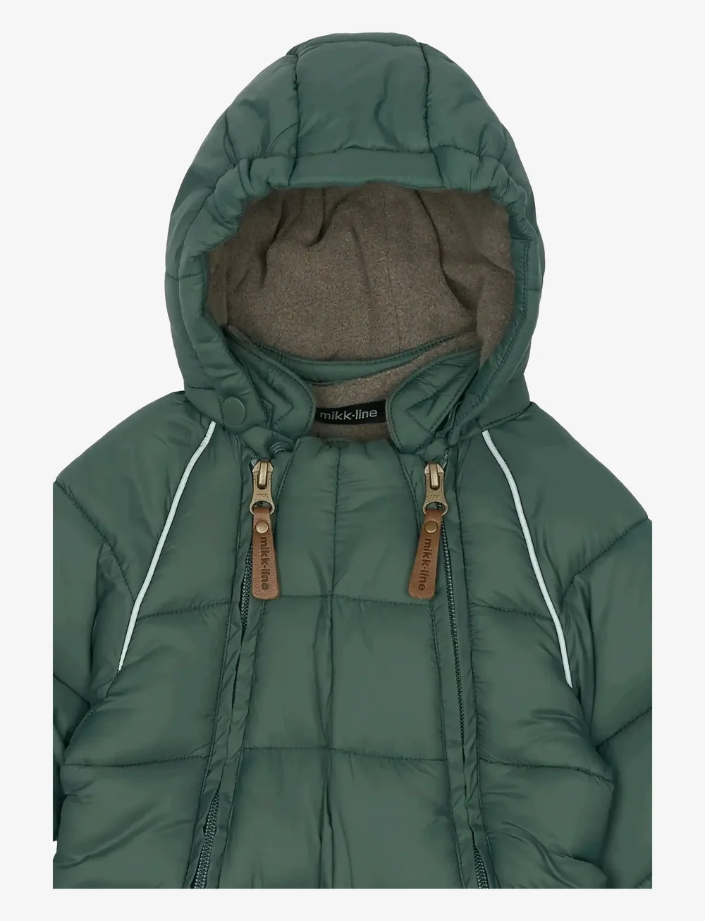 mikk-line - Puff Baby Suit w Acc Rec. - vinteroveraller - balsam green - 4