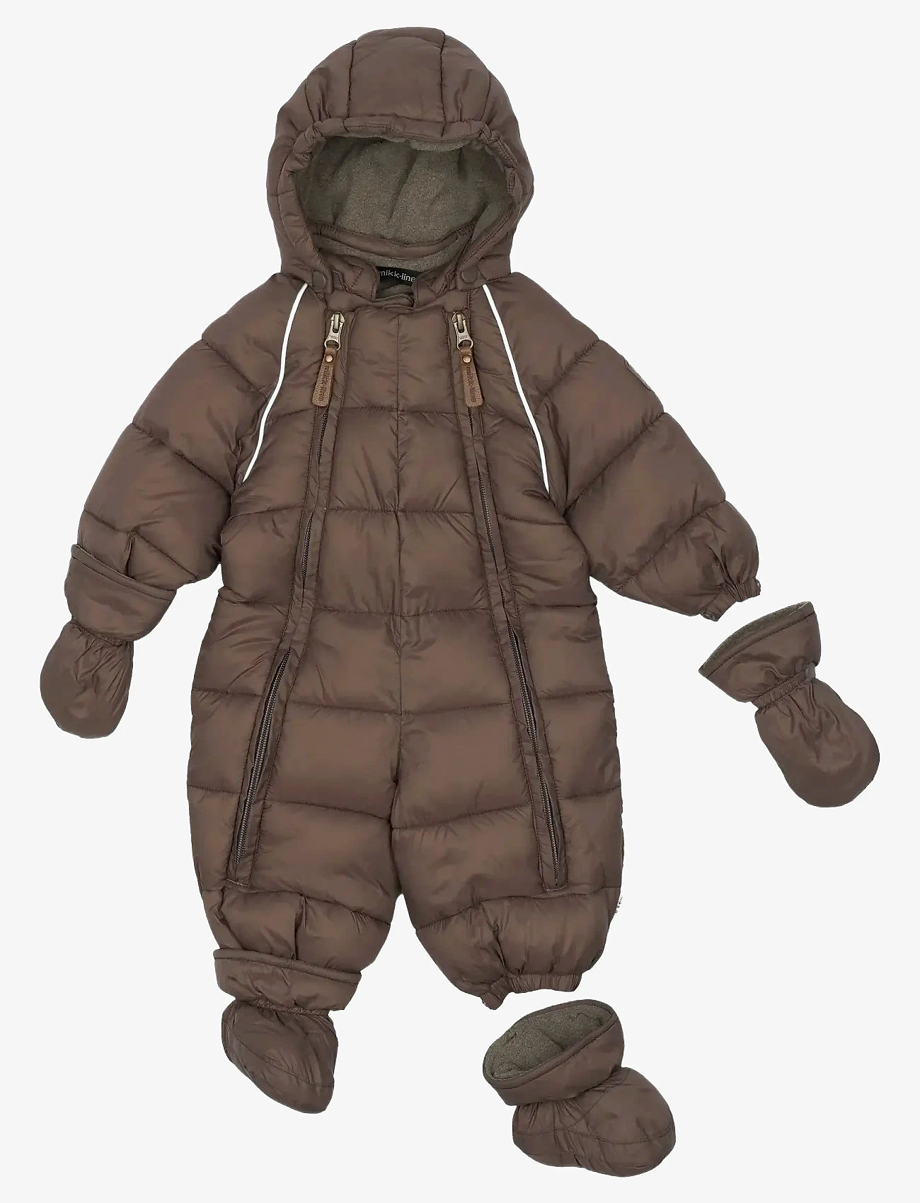 mikk-line - Puff Baby Suit w Acc Rec. - vinteroveraller - sparrow - 3