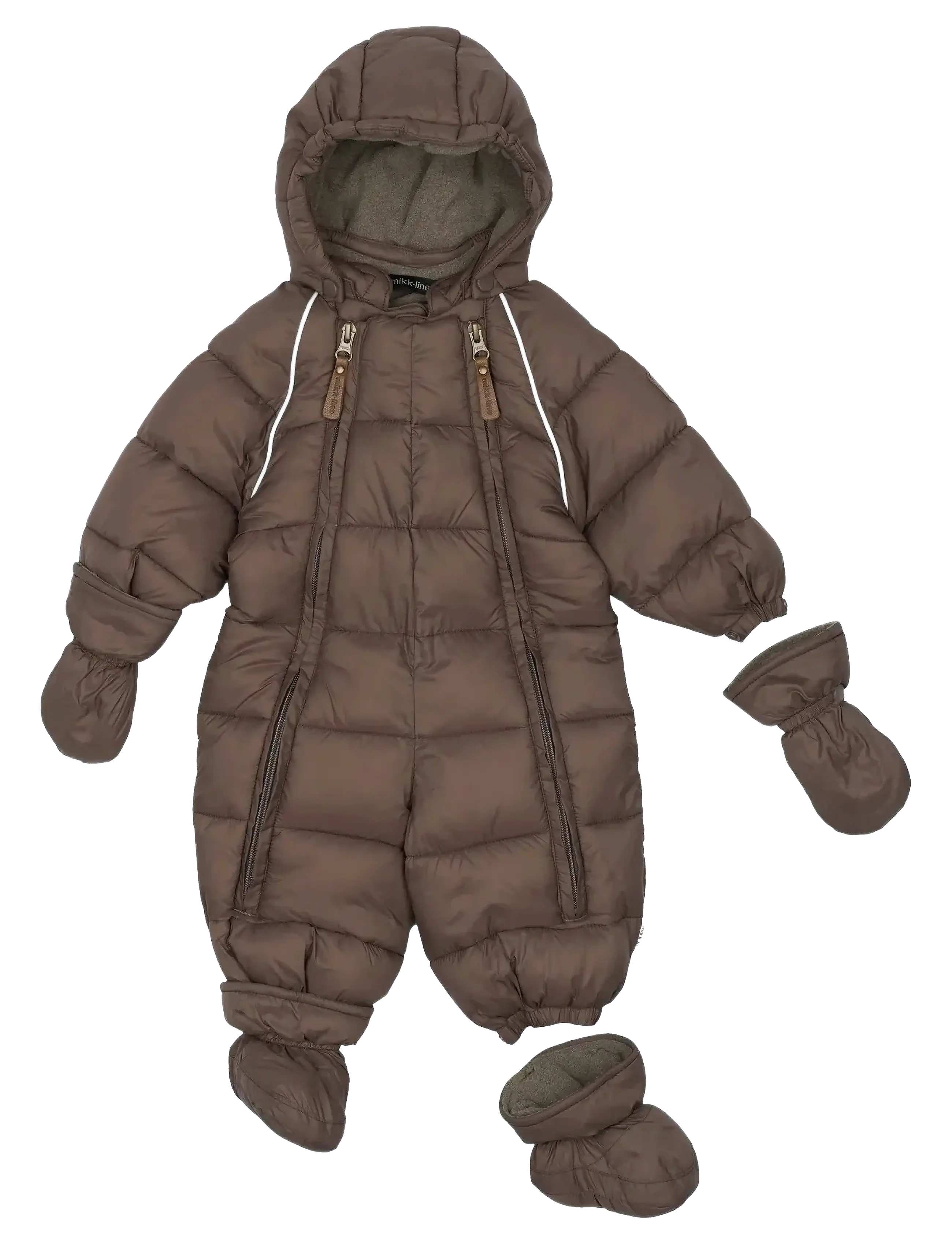 mikk-line - Puff Baby Suit w Acc Rec. - snowsuit - sparrow - 3