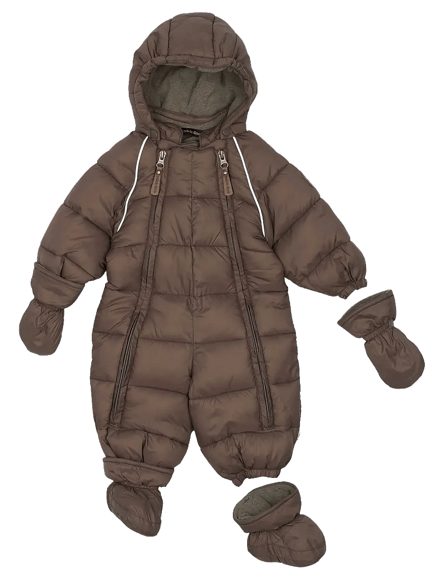 mikk-line - Puff Baby Suit w Acc Rec. - snowsuit - sparrow - 3