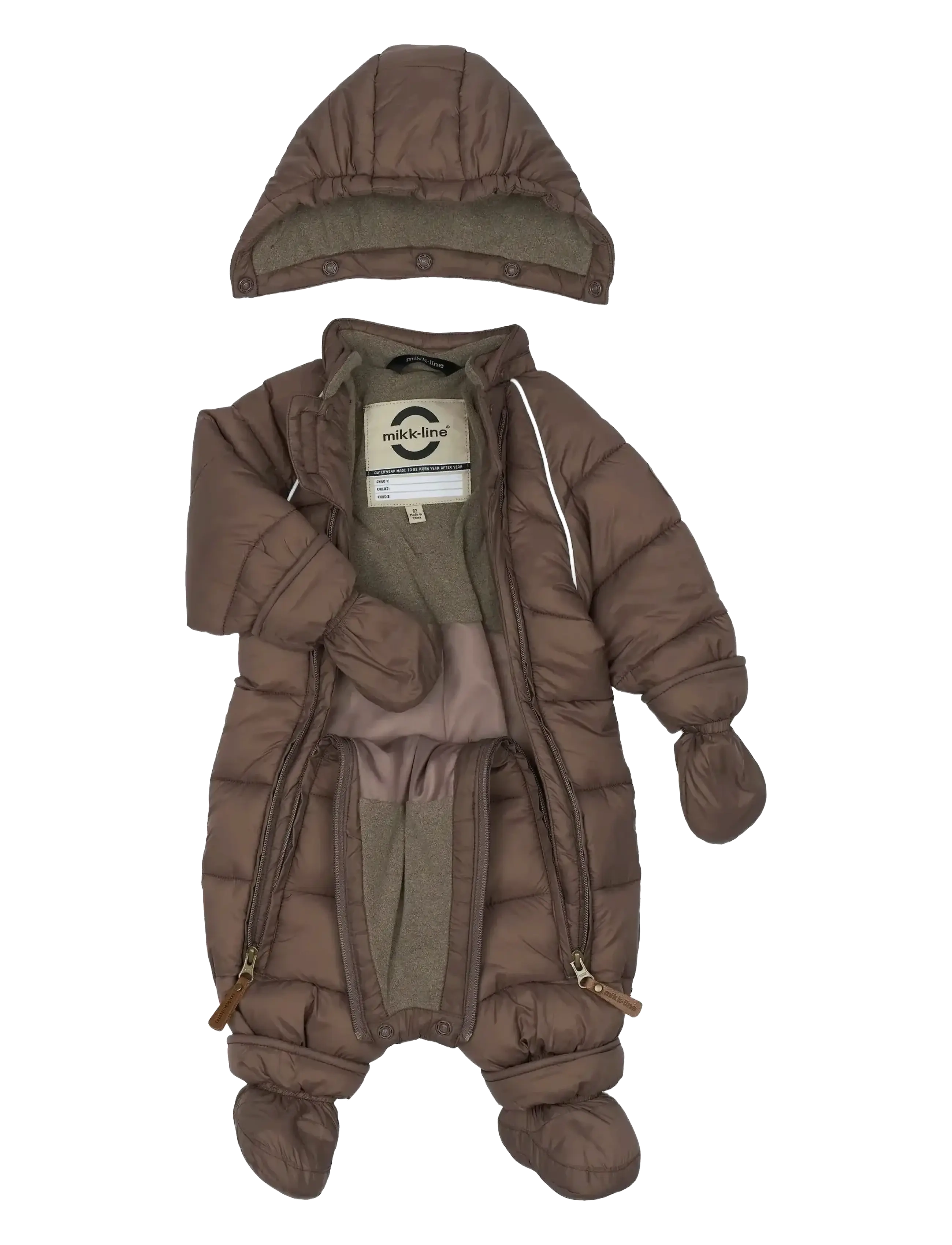 mikk-line - Puff Baby Suit w Acc Rec. - snowsuit - sparrow - 5
