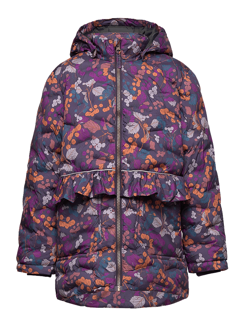 mikk-line - Long Puffer Jacket Aop Rec. - winterjacke - nightshade - 1