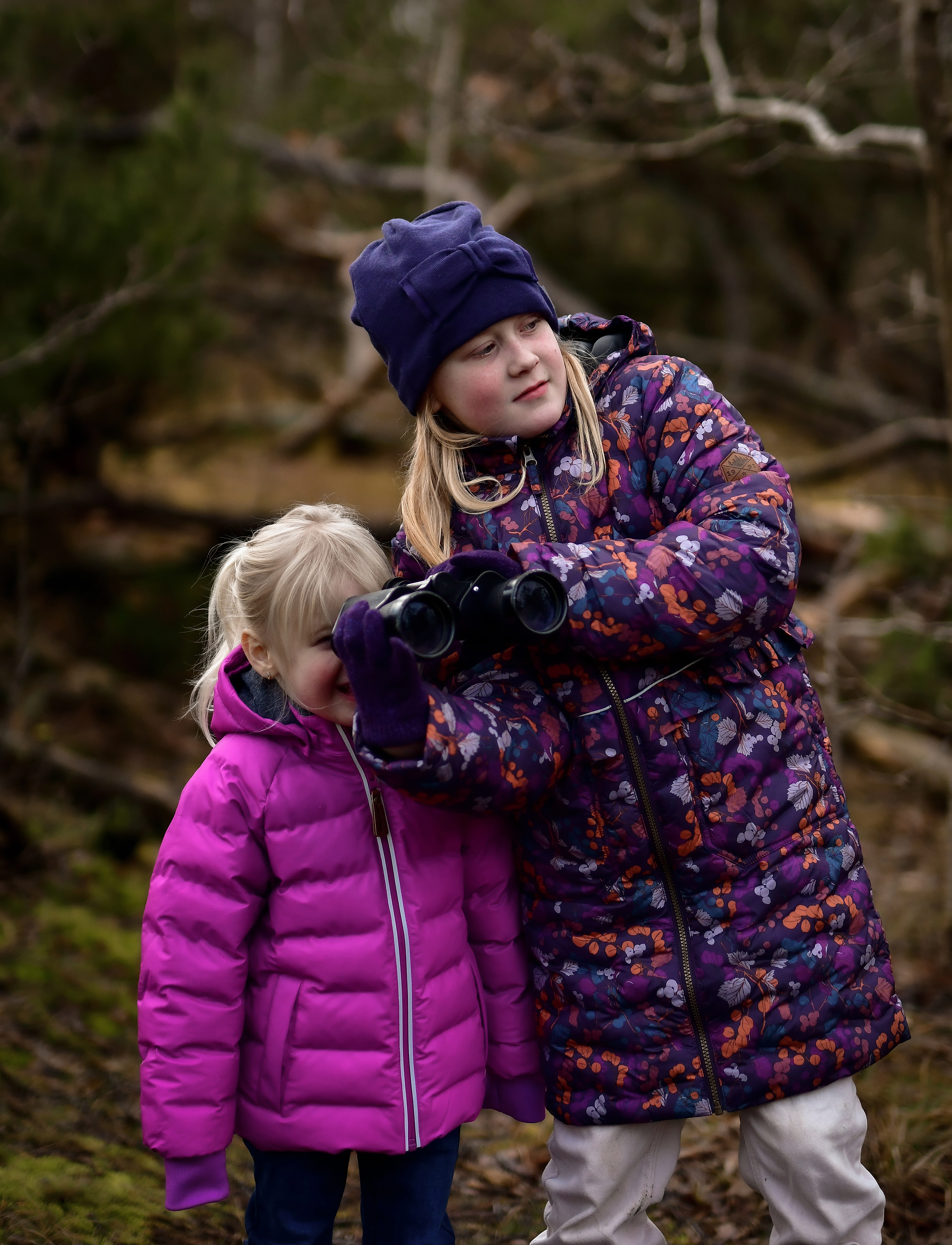 mikk-line Long Puffer Jacket Aop Rec., 98, Jackets & Coats, Marineblau - Padded, Kinder