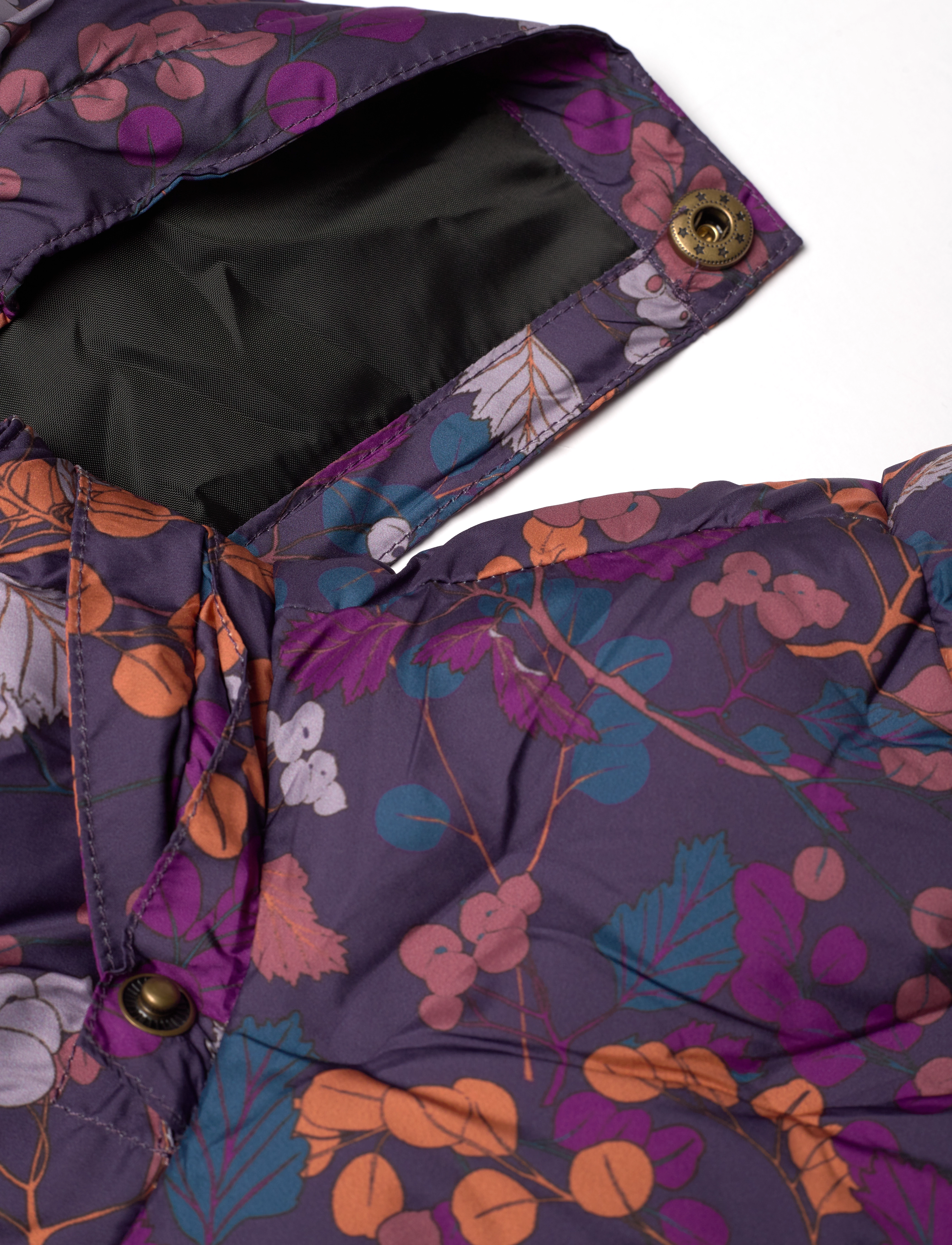 mikk-line - Long Puffer Jacket Aop Rec. - daunen-& steppjacken - nightshade - 4