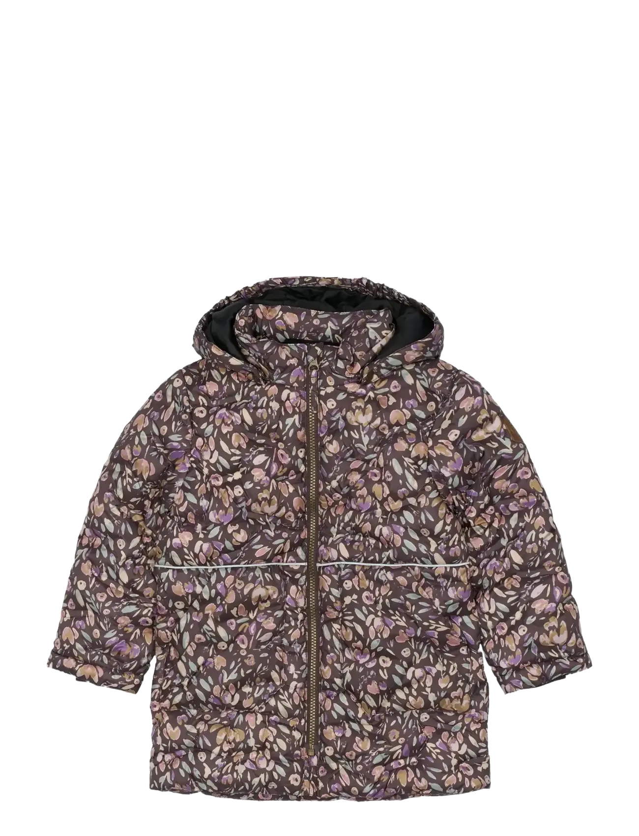 mikk-line Long Puffer Jacket Aop Rec. - Jakker - RAISIN / purple