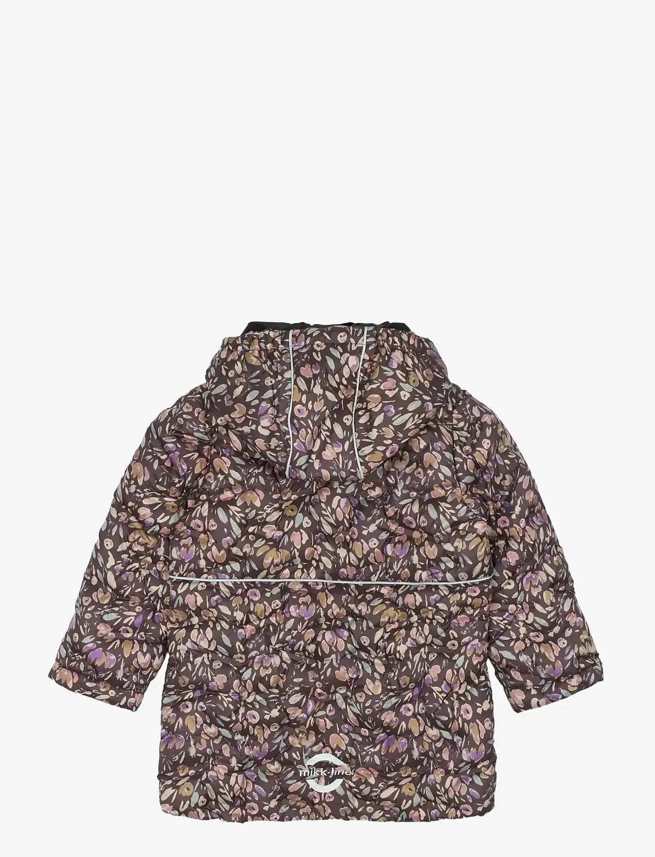 mikk-line - Long Puffer Jacket Aop Rec. - puhvis ja polsterdatud - raisin - 1