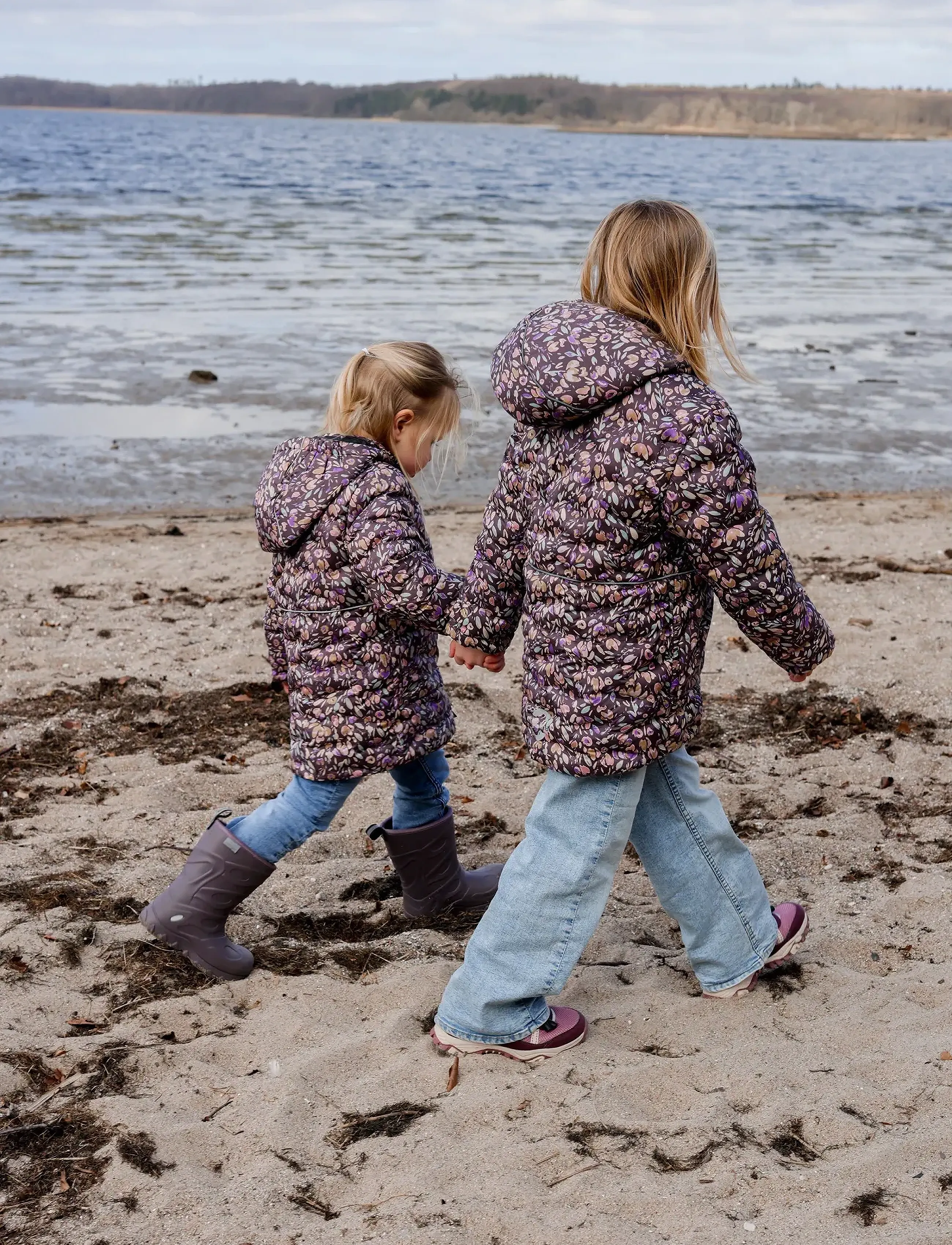 mikk-line - Long Puffer Jacket Aop Rec. - puffer & padded - raisin - 5