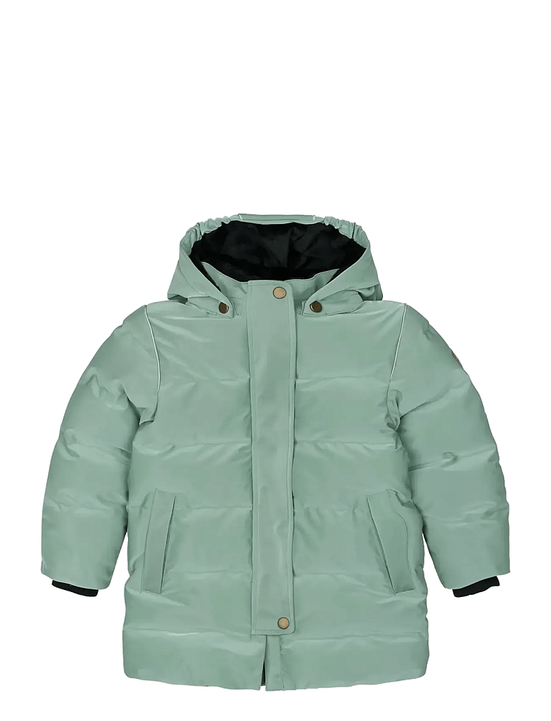mikk-line - Long Puffer Jacket Shiny - vinterjackor - iceberg green - 0