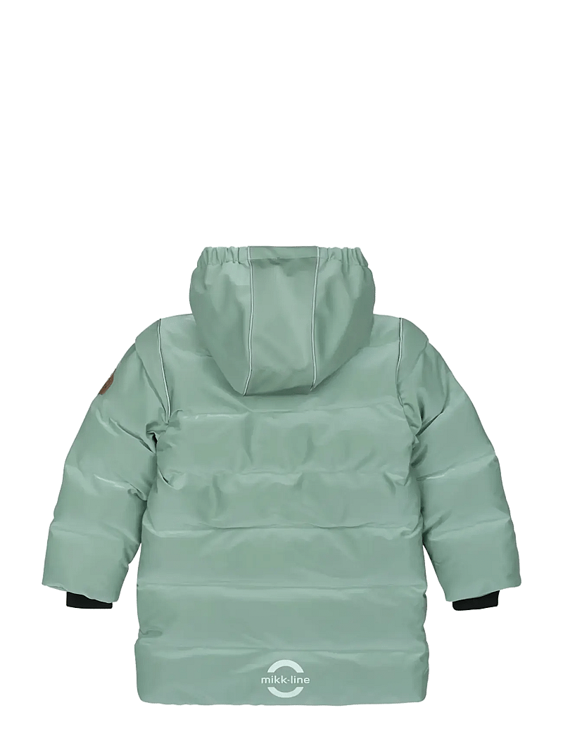 mikk-line - Long Puffer Jacket Shiny - vinterjackor - iceberg green - 1