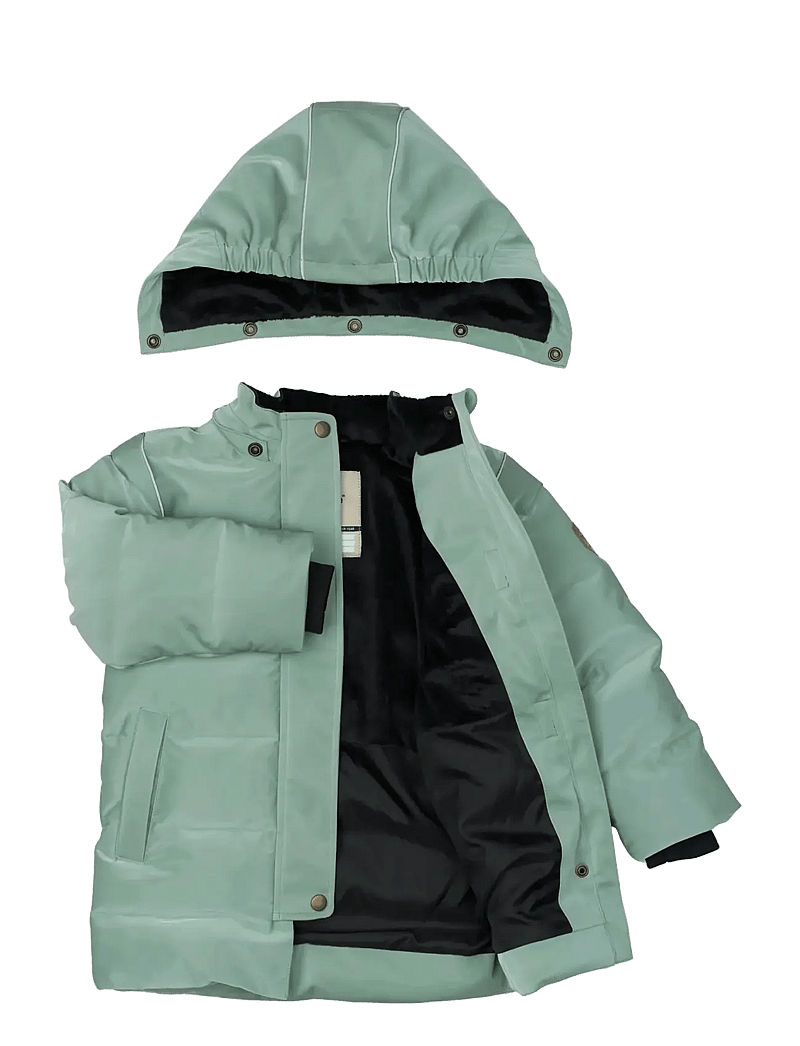 mikk-line - Long Puffer Jacket Shiny - vinterjackor - iceberg green - 2