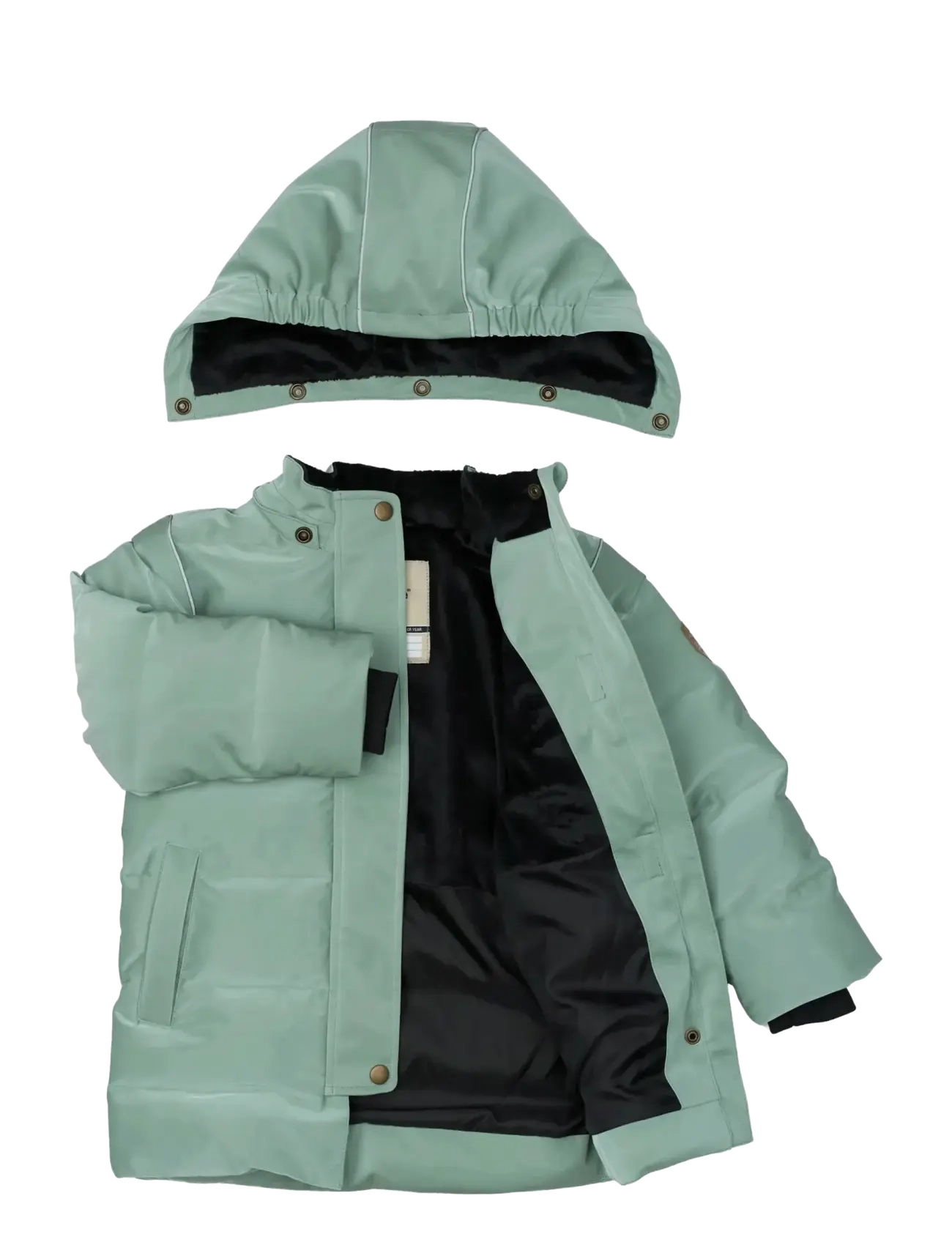 mikk-line - Long Puffer Jacket Shiny - puffer & padded - iceberg green - 2