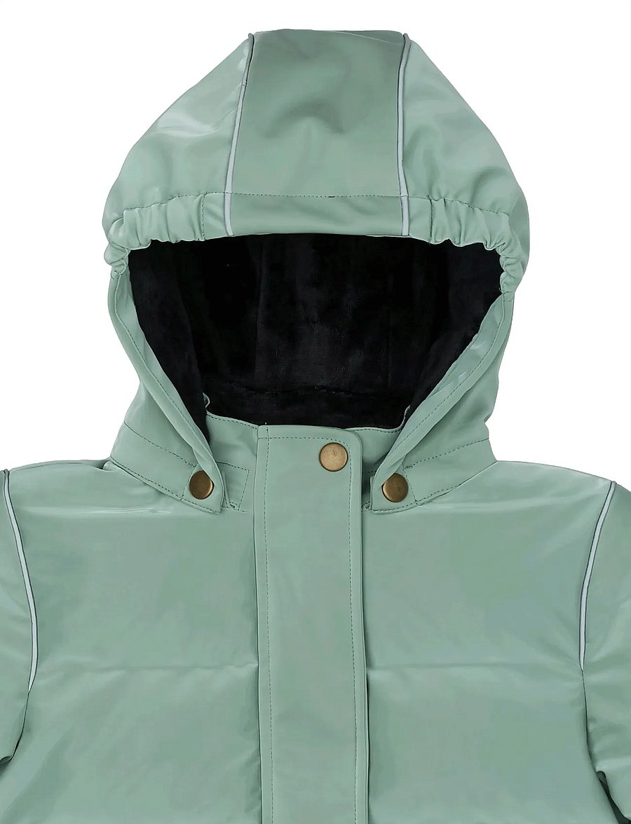 mikk-line - Long Puffer Jacket Shiny - Žieminė striukė - iceberg green - 3