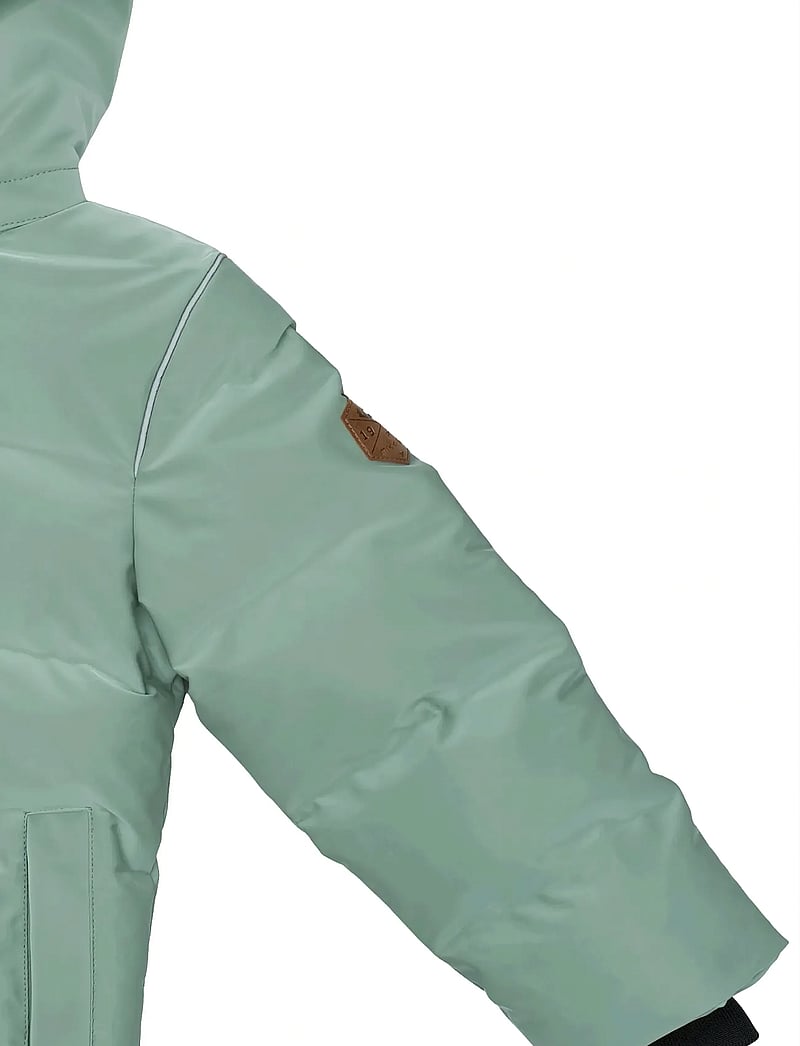 mikk-line - Long Puffer Jacket Shiny - vinterjackor - iceberg green - 4