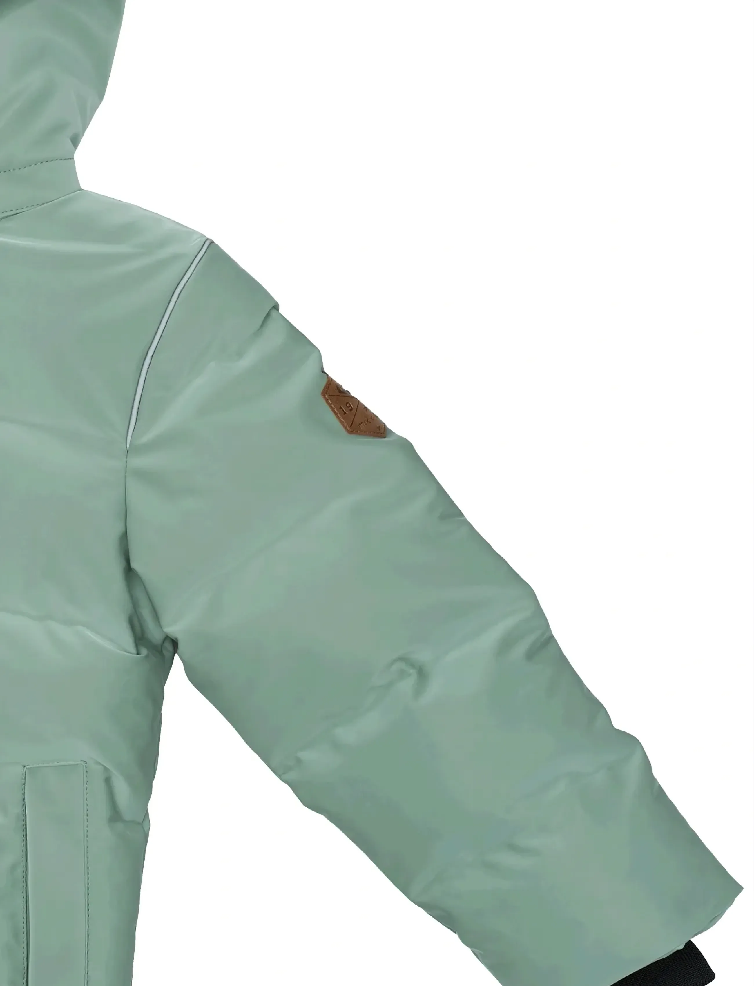 mikk-line - Long Puffer Jacket Shiny - puffer & padded - iceberg green - 4