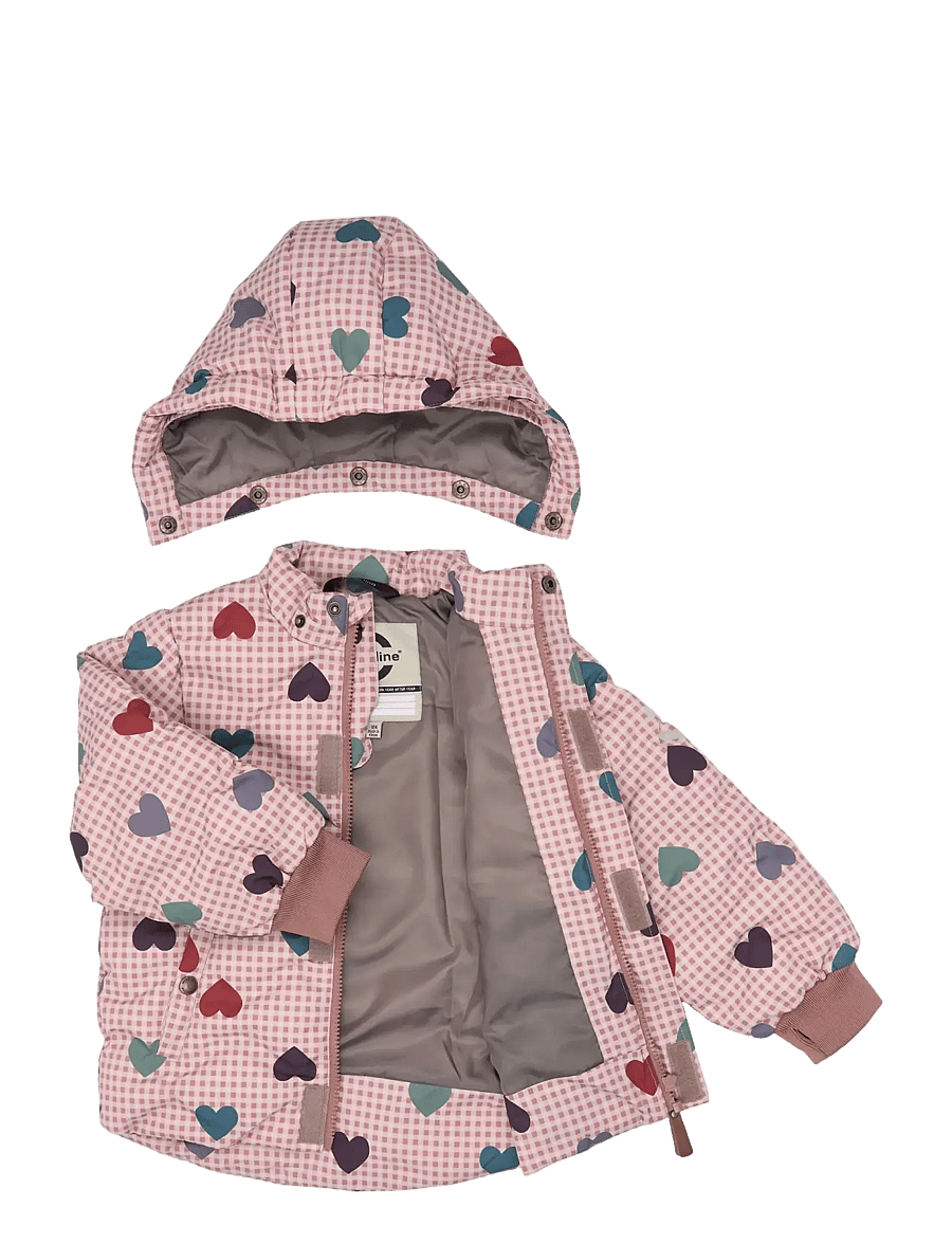 mikk-line - Puffer Jacket Long AOP - daunen- und steppjacken - heart aop - 2