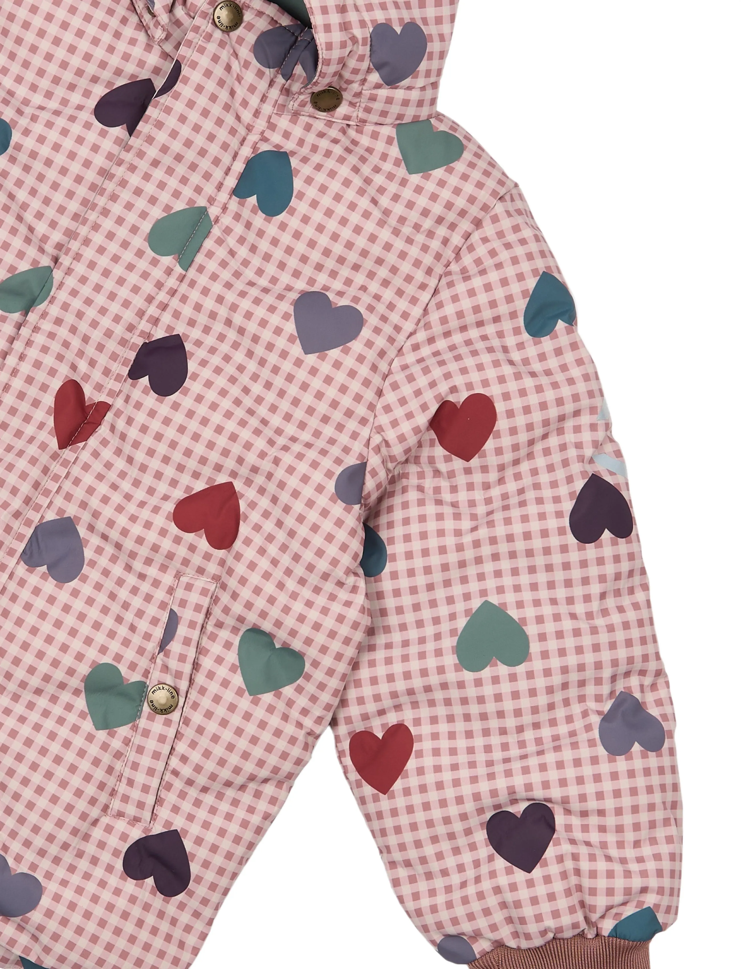 mikk-line - Puffer Jacket Long AOP - daunen- und steppjacken - heart aop - 3