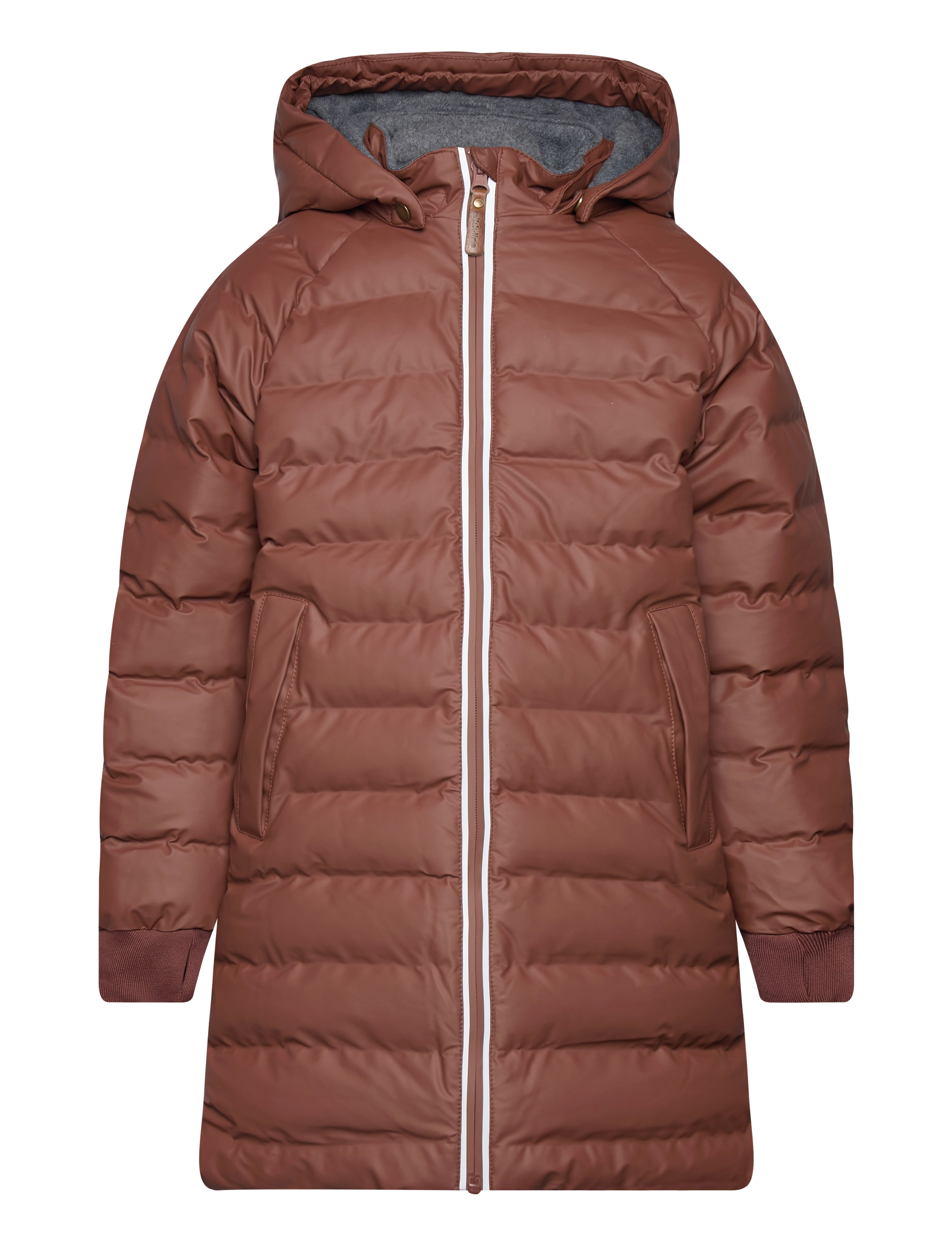 MIKK-LINE Pu Puff Long Jacke Rec. Braun - 104 - Kinder