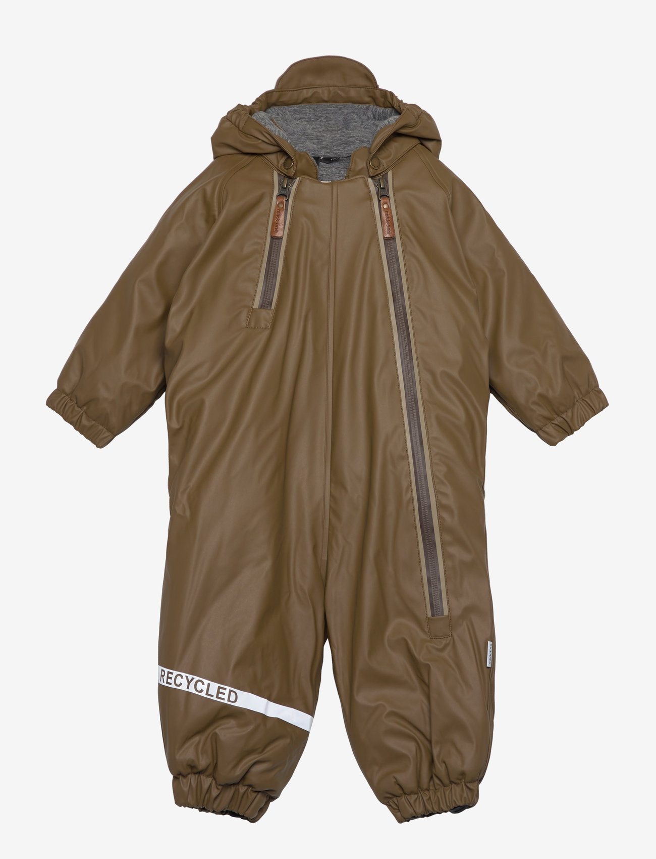 mikk-line - PU Snow Suit 2 Zip Recycled - snowsuit - beech - 0