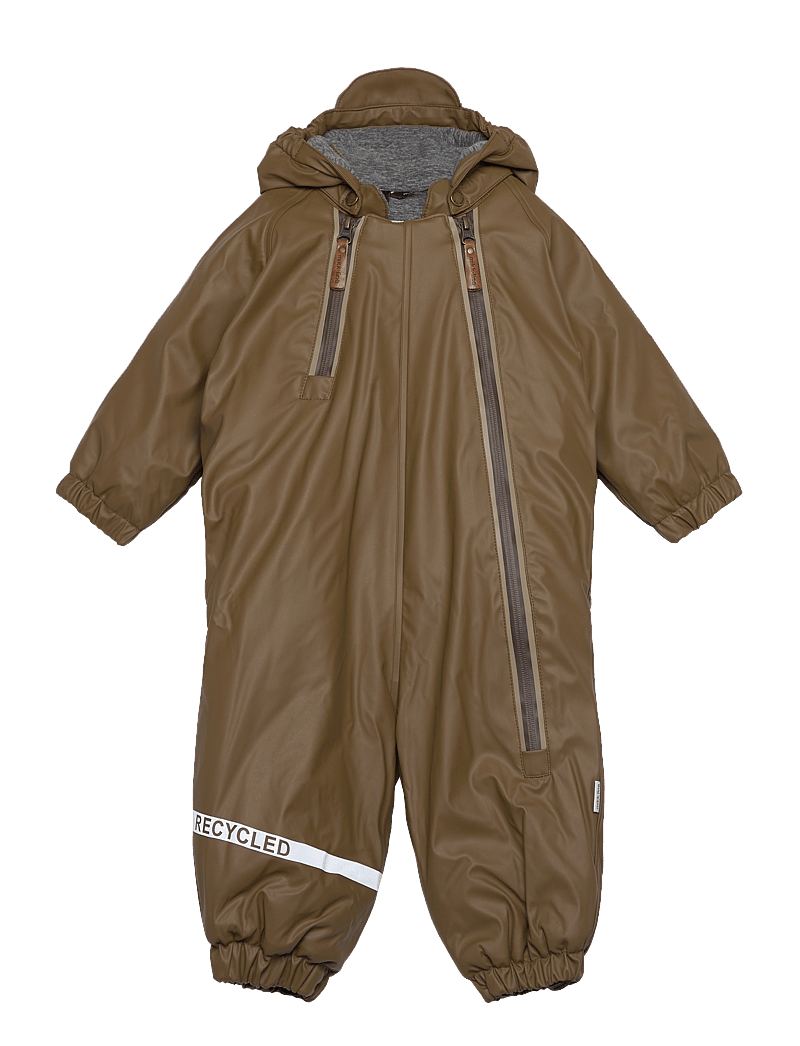 mikk-line - PU Snow Suit 2 Zip Recycled - snowsuit - beech - 0