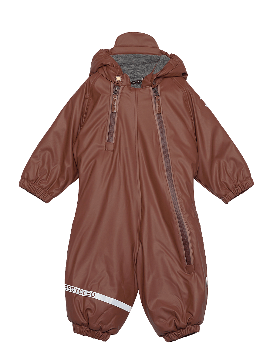 mikk-line - PU Snow Suit 2 Zip Recycled - snowsuit - mink - 0