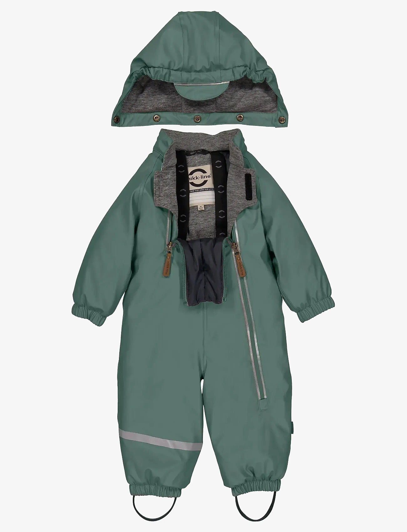mikk-line - PU Snow Suit 2 Zip Recycled - regenschutzanzüge - balsam green - 2
