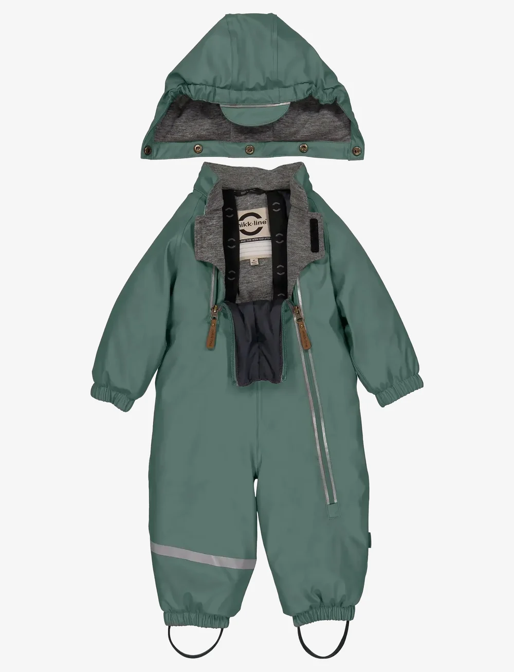 mikk-line - PU Snow Suit 2 Zip Recycled - regenschutzanzüge - balsam green - 2