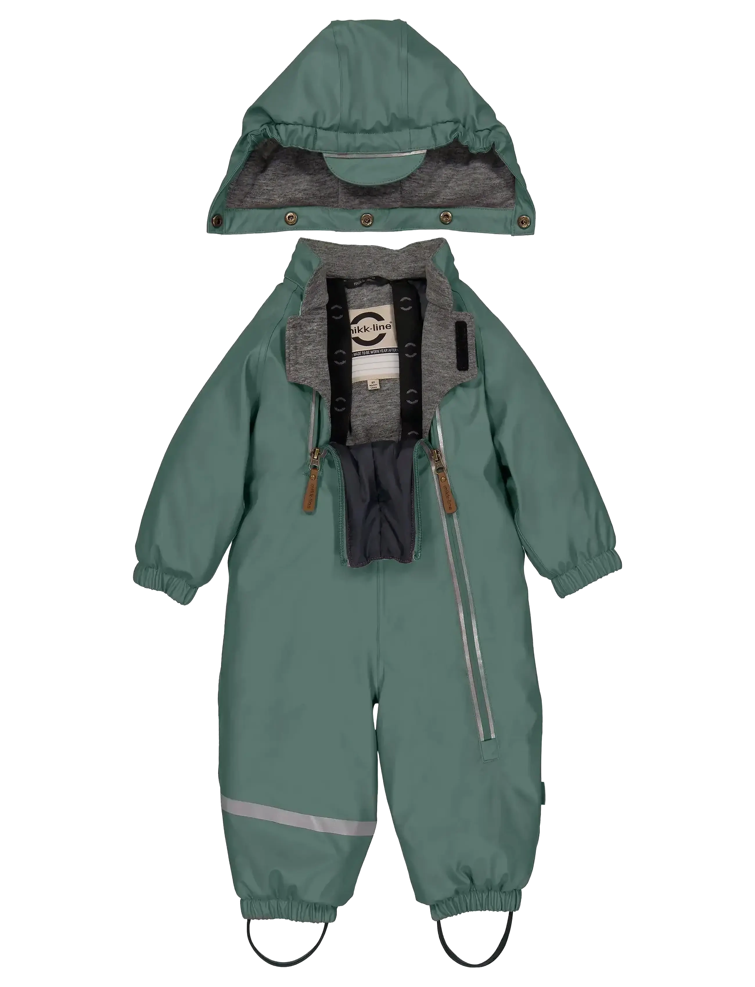 mikk-line - PU Snow Suit 2 Zip Recycled - kombinezonai nuo lietaus - balsam green - 2