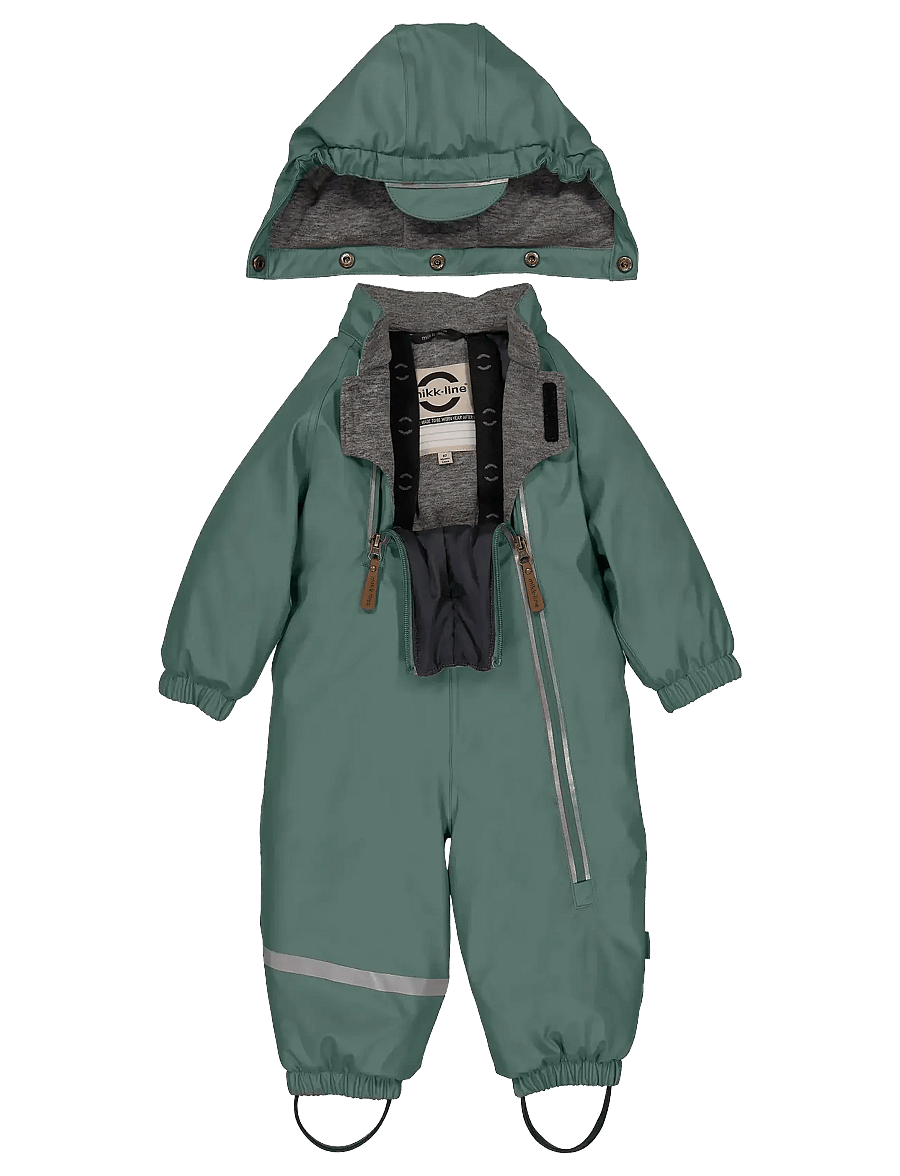 mikk-line - PU Snow Suit 2 Zip Recycled - vihmariiete kombed - balsam green - 2