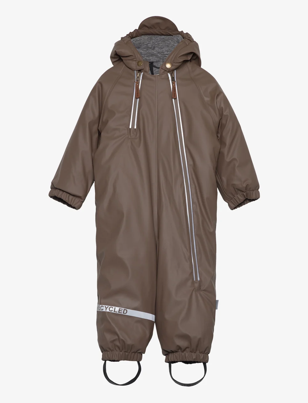 mikk-line - PU Snow Suit 2 Zip Recycled - regenschutzanzüge - chocolate chip - 0