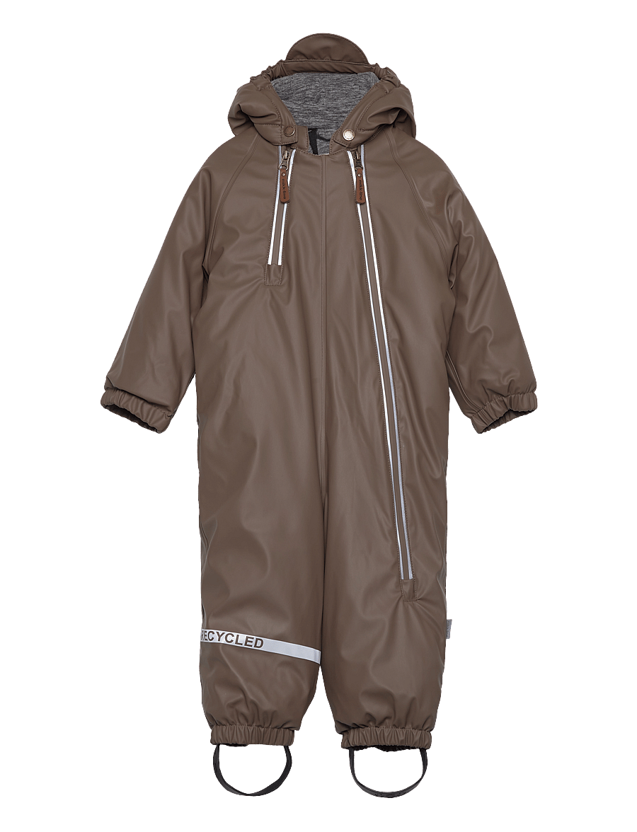mikk-line - PU Snow Suit 2 Zip Recycled - vihmariiete kombed - chocolate chip - 0